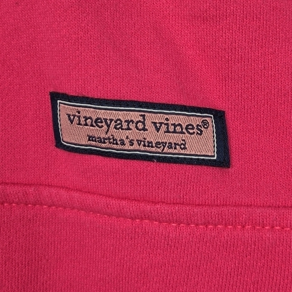 Vineyard Vines Women Preppy Pink Cape Cod Quarter Zip Pullover Sweatshirt Small - Picture 5 of 11